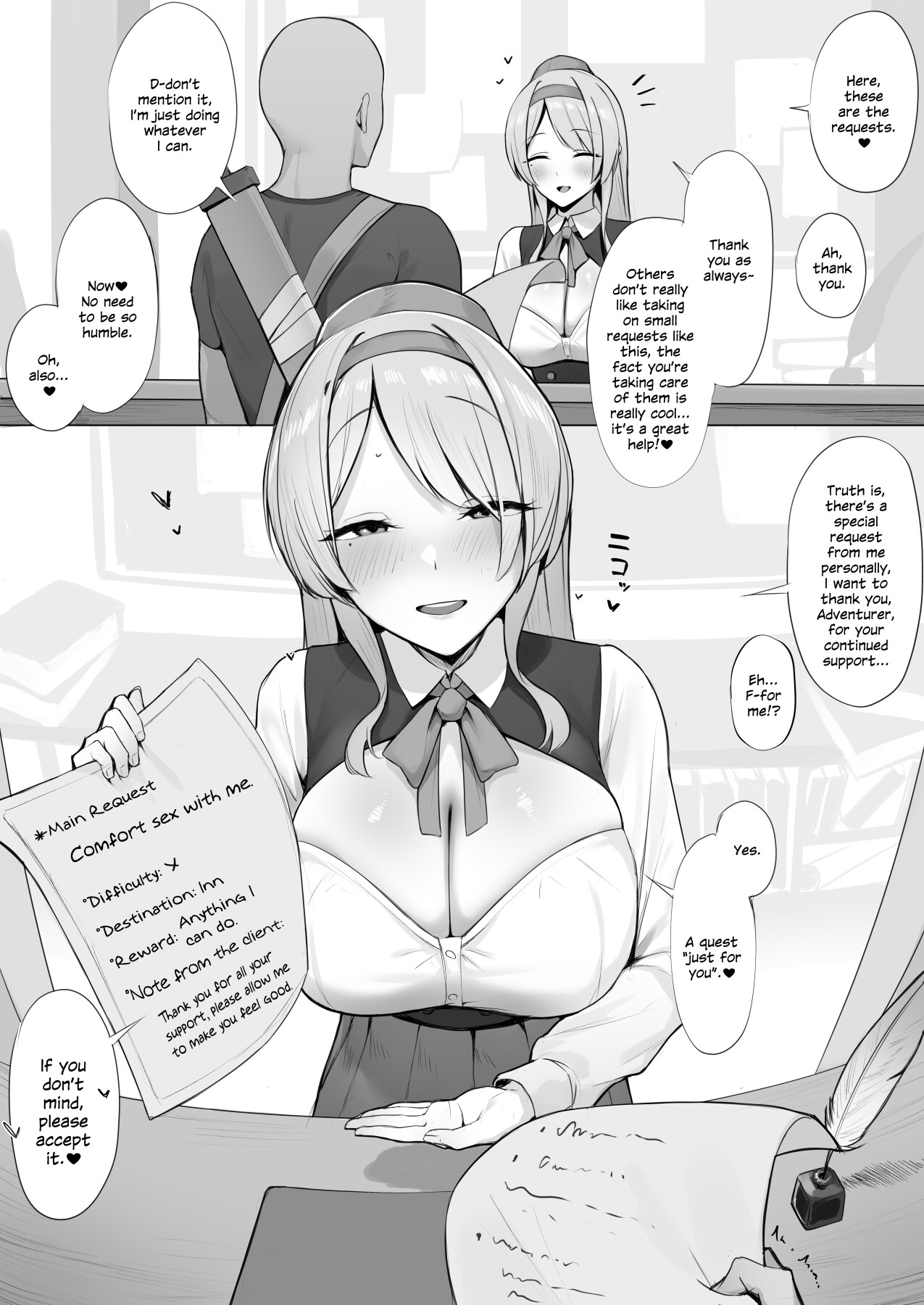 hentai manga Special request from the receptionist